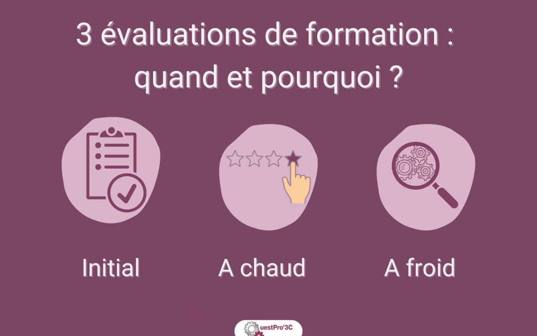 3 évaluations nécessaires pour une même formation