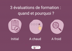 3 évaluations nécessaires pour une même formation